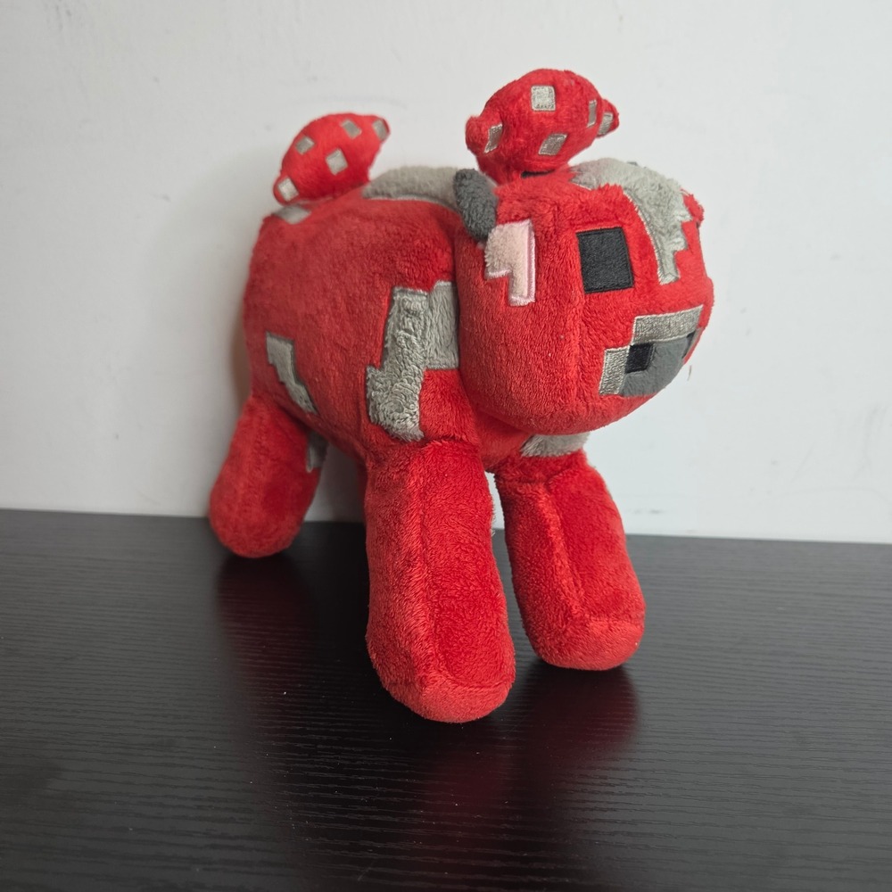Minecraft Mooshroom Plush Jinx Spin Master Red Cow Stuffed Animal 8 Inch 2016